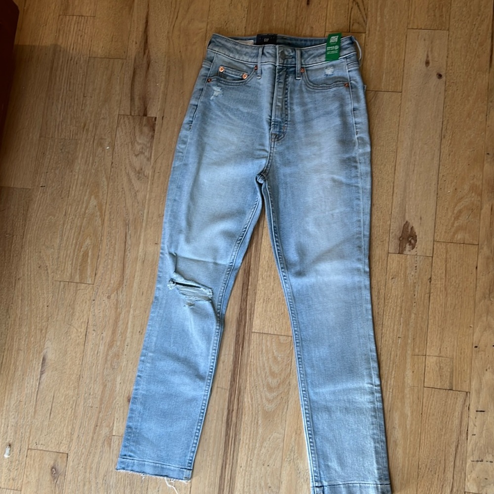 NWT Gap Slim sky high rise stretch 25 0 petite